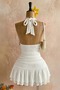 Summer Starfish Neck Detailed White Short Dress - 2