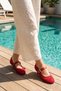 Women's Mesh Mary Jane Ballerina Shoes with Buckle, Breathable, Lightweight, Casual Summer Flat Shoes - 4