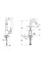 Minimax S Sink Faucet A41999 with Swivel Spout - Chrome - 6