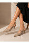 Mink Suede Slingback Women's Heeled Shoes Pointed Toe Kitten Heel Short Heel Office Daily Event Stylish Shoes - 4