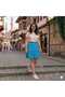 Viscose Fabric 55 cm Flower-Patterned Comfortable Shorts Skirt - 2