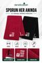 2-Piece Embroidered Sports Towel 30X90 cm Cotton Sweat Absorbent Fitness Pilates Boxing Tennis Burgundy Black - 5
