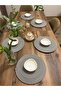 6 Pieces Black Jute Placemats / American Service Lux Presentation Plate Coasters Placemat Gift - 4