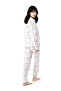 Women's Baby Blue Plaid New Start Peter Pan collar Long Sleeve Trouser Pajama Set - 4