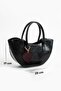 Lune Half Moon Shaped Black Crossbody Women's Shoulder Bag - 8