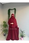 Tesettür Asel Suit Dress Souffle Veil 3-Piece - 5