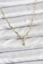 Brass Gold Color Drop Model Women's Necklace