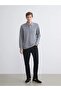 Polo Collar Long Sleeve Men's Sweatshirt (W5) - 2