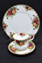 Old Country Roses England Antique Bone China Double Size Trio Coffee Cup & Saucer - 2