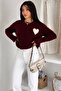 Heart Patterned Beard Knitwear Soft Sweater - 4