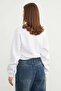 3 Thread Bow Embroidered Crop Sweatshirt - 8