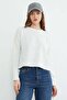 3 Thread Ribbed Sweatshirt with Ribbed Neckline - 2
