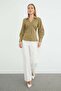 Long Sleeve Shirt with Draped Sides - 3