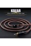 كابل سماعات أذن IEM بني 3.5QDC KBEAR 16 Core 2-Pin، كابل بديل مطور عالي الدقة (HiFi) داخل الأذن مع شاشة عرض TRS P