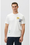 Beyaz Baskılı T-shirt - 3