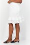 Women Plus Size Solid Midi Skirt, White - 2