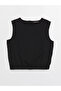 Alita City Lcw Vision Black Plain Oval Neck Sleeveless Women's Blouse with a Difference - 6