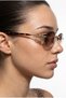 Elva Rimless Oval Sunglasses Uv400 Protection Gradient Glass Vintage Stylish Unisex 52 Ekartman - 2