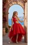 Lace Embroidered Tail Gown for Girls' Evening Dress, 5-14 Years Old, Special Occasion, Birthday