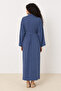 Long Shirt with Buttonhole Pockets Navy Blue - 5