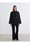 Alita City Lcw Modest Black Striped Midi Women's Kimono with a Difference - 2