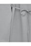 Round Neck Tie-Waist Combed Cotton Tunic - Light Gray - 4