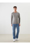 Esvab • Modern & Distinctive Zero Roba Collar Long Sleeve Combed Cotton Men's T-Shirt - 3