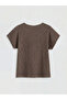 Original Oval Collar Textured Women's T-Shirt - 6