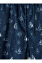 Nevavm Men's Knee Length Patterned Swim Shorts with Difference in Length - 5