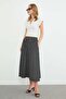 Polka Dot Modal Skirt with Elastic Waist - 3