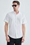 Linen look short sleeve shirt - 3