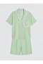 Lcw Dream Blue Plaid Women's Shorts Pajamas Set - 6