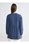 Two Mt Shop Quality Lcw Modest Navy Blue Dobby Plain Women's Kimono - 4