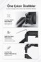 17–32" 2-Monitor Holder – Dual Monitor Arm – Spring-Assisted Full Motion – Vesa Compatible Monitor Stand - 4