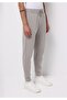 Slim Fit Mid Waist Plain Men's Gray Sweatpants - 4