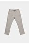 Slim Fit Mid Waist Straight Leg Men's Beige Trousers - 5