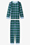 Boy's Together Plaid Long Sleeve Cotton 2-Piece Pajama Set - 2