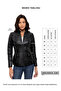 Black Maeve Women's Genuine Leather Coat with Snap Detail and Judge Collar Lining - 8