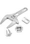 Adjustable Wrench, Wide Jaw 6-68 mm Large Opening Bathroom Aluminum Alloy Spanner Wrenches, Shank... - 5