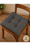 Pofidik Premium Chair Cushion 40X40 cm Anthracite Stitched and Laced Comfortable 1 Seating Cushion - 2