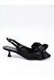 Peri 3312 Black Satin Women's Sandals - 5