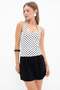 Halter Neck Polka Dot Slim Fit Blouse - 5