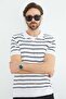 Striped Apaş Collar Knitwear T-Shirt - 7