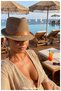 Mj Sporty Striped Straw Trilby Hat - Casual and Vacation Hat (58-59 Cm, Women/Men) - 2