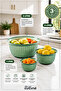 5 Pieces Linea Multi-Purpose Dowry Set Green 1x(Mixer Bowl 3Lt) 1x(3 Sizes Bowl) 1x(Brass Strainer 3Lt) - 4