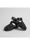 (Park Moda) Trok Detailed Closed Toe Casual Women's Slippers Black