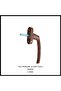 Pimapen PVC Window and Door Handle Brown 2 Pieces - 4