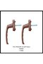 Pimapen PVC Window and Door Handle Brown 2 Pieces