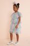 Multicolored Star Printed Tiered Tulle Girls' Dress - Estela - 3