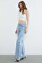 Star Embroidered High Waist Jeans - 5